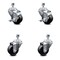 Service Caster 3 Inch Soft Rubber Wheel Swivel 1/2 Inch Threaded Stem Caster Brakes SCC, 2PK SCC-TS20S314-SRS-121315-2-TLB-2 - alternate 1
